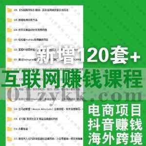 2022年11月新增的120套+互联网自媒体运营抖音电商直播外贸跨境视频课程网盘资源合集，包含花爷梦呓/齐师傅电商/三毛大湿/获客文化…等_赚钱插图