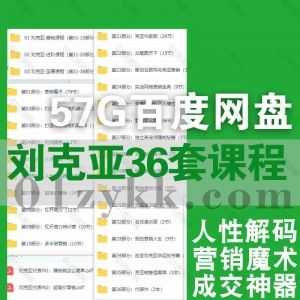 36套刘克亚视频音频基础进阶至尊学习课程+PDF电子书文档网盘资源合集，包含人性解码/超高价营销/打造赚钱机器/销售信赚钱圣经…等_赚钱插图