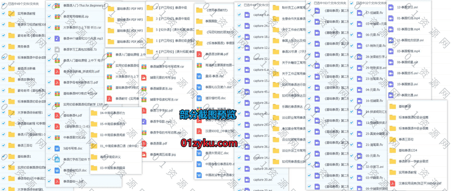 55G泰语Thai学习视频音频课程+电子版PDF教材词典课件百度网盘资源合集，包含沪江初中高级口语发音/基础标准实用旅游泰国语教程……等_赚钱插图1