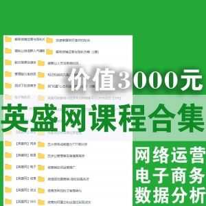 价值3000元英盛网课程百度网盘合集，8门系统班大课！_赚钱插图