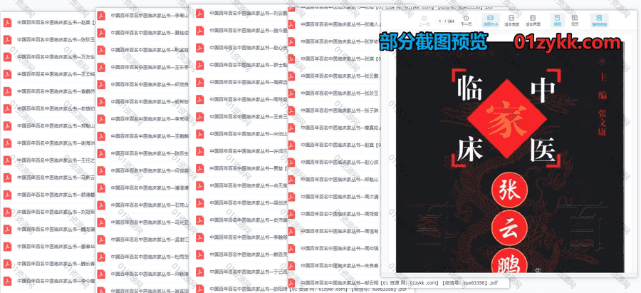 中国百年百名中医临床家丛书全套112册PDF电子版网盘资源合集，包含丁光迪/龚去非/耿鉴庭/高辉远/杜雨茂/单健民/蔡小荪/查玉明……等名家_赚钱插图1