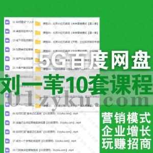 长松集团高级咨询师刘一苇10套学习视频课程百度网盘资源合集，包含基础进阶/企业增长/营销模式/玩赚招商……等内容_赚钱插图