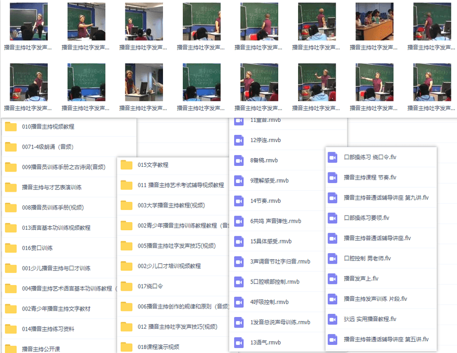 15G播音主持教程百度网盘合集，涵盖口才训练/才艺表演/发声技巧……_赚钱插图1