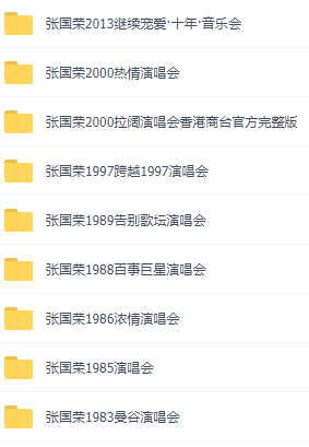 张国荣│9套超清珍藏演唱会视频百度网盘合集_赚钱插图1
