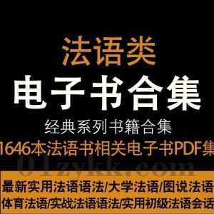 1646本法语学习类教材课本专业书籍PDF电子版网盘资源合集，包含法语语法练习指导/法语专业教学研究/新理念大学法语/新编法语基础…等_赚钱插图