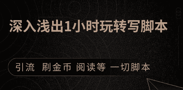 引流脚本实战课：1小时深入浅出视频实操讲解，教你0基础学会写引流脚本插图