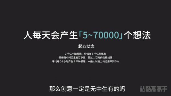 人每天会产生[5~70000]个想法