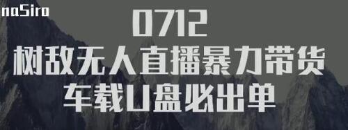 树敌‮习研‬社抖音无人直播暴力带货车载U盘必出单，单号单日产出300纯利润插图