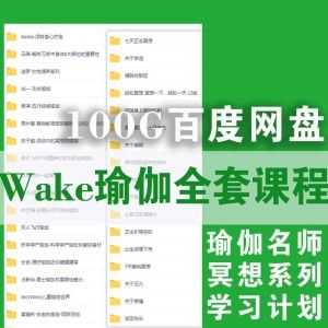 Wake平台瑜伽网课│100G全套课程百度网盘资源合集，包含51套瑜伽名师+51套瑜伽系列教学+28套冥想训练……等_赚钱插图