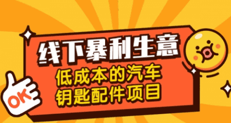 【1933期】线下暴利生意，低成本的汽车钥匙配件项目插图