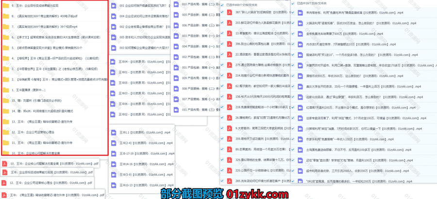 43G王冲商业系列视频课程+PDF电子版书籍网盘资源合集，包含商业模式团队管理挖掘流量破局/商业王道好产品的四大组成架构/老板必修五课…等_赚钱插图1