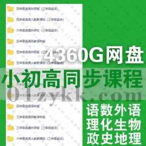 4360G小学初中高中各地区各版本各年级教材配套同步课堂学习视频网盘资源合集，包含语文/数学/外语/地理/化学/生物/政治/历史/物理…等科目_赚钱插图