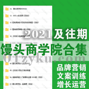 馒头商学院2021年及往期VIP会员课程百度网盘资源合集，包含文案训练/品牌营销/增长运营……等内容_赚钱插图