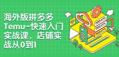 《海外版拼多多Temu快速入门实战课》店铺实战从0到1