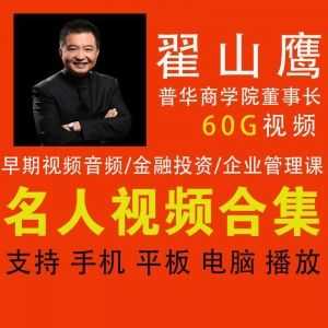 翟山鹰│60G商业金融投资/资本运作/企业管理高端课程百度网盘全集_赚钱插图