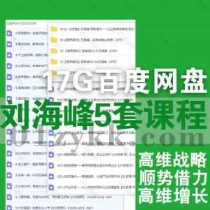 一亿中流董事长刘海峰5套学习视频课程17G网盘资源合集，包含高维战略必修课/高维增长企业家战略必修课/顺势借力/高维战略方法论…等_赚钱插图