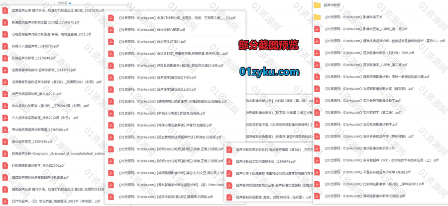 57本经典医学超声影像类电子书PDF百度网盘资源合集，包含急诊影像诊断手册/实用放射学/比较神经影像学/影像科……等书籍_赚钱插图1