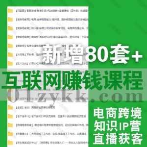 2023年8月新增的80套+互联网抖音电商直播/淘宝视频号/抖店小红书店铺运营/个人IP训练营/外贸跨境/主播系列课网盘资源合集_赚钱插图