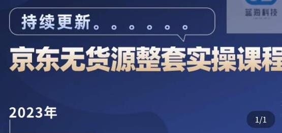 蓝七《京东店群整套实操视频教程》京东无货源整套操作流程教学