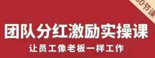 团队分红激励实操课