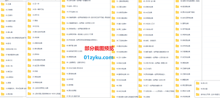 100+名人大师总裁演讲口才企业销售管理经营MBA课程百度网盘合集，翟山鹰/俞敏洪/曾仕强/湖畔大学/悟空道场/吴帝聪……_赚钱插图1