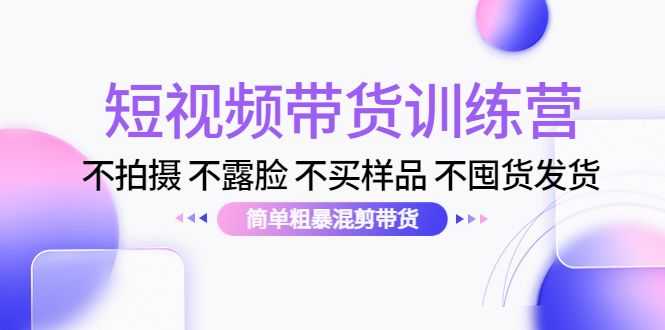 短视频带货训练营：不拍摄 不露脸 不买样品 不囤货发货 简单粗暴混剪带货（第三期）插图