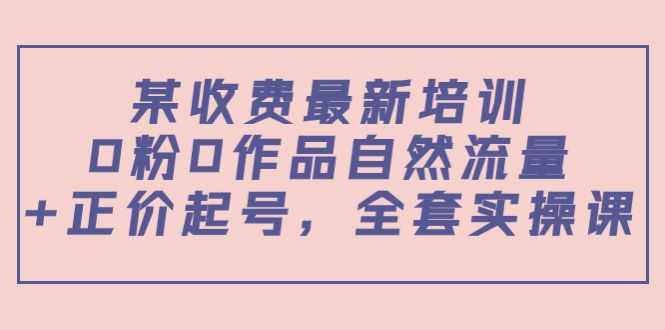 某zui新收费培训内容：0粉0作品自然流量+正价起号，全套实操课插图