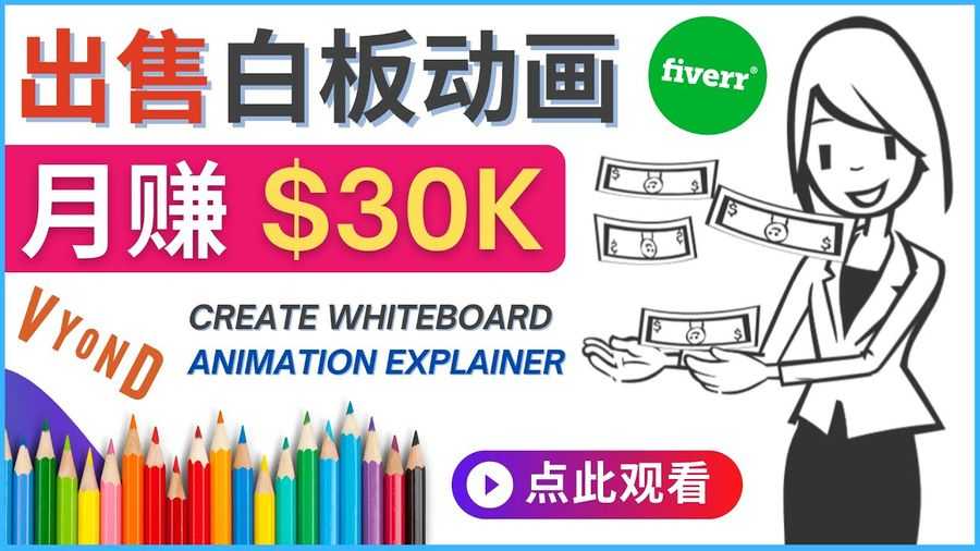 【第4479期】如何用zui简单制作白板动画（WhiteBoard Animation）月赚3万美元