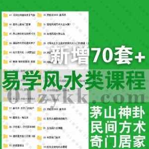 2022年11月新增的70套+名师易学类视频学习课程百度网盘资源合集，包含民间方术/奇门易案/茅山神卦/面相专业课/道家秘传……等各类内容_赚钱插图