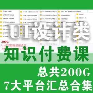 【UI设计类教程】【200G】【7大平台精品合集】_赚钱插图