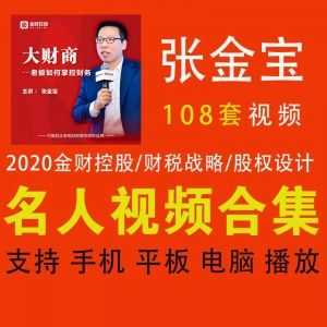 2020金财控股-张金宝108集视频百度网盘+10本资料八大财税管系统_赚钱插图