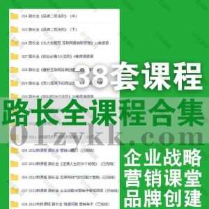 路长全营销课堂38套学习视频音频课程(含抖音同款)网盘资源合集，包含企业战略与营销升级/切割营销/营销16把刀/商道问路/品牌二极法则…等_赚钱插图