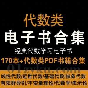 170本+代数类中英教材专业学习书籍电子版PDF百度网盘资源，包含线性代数/近世代数/基础代数/抽象代数……等类别_赚钱插图