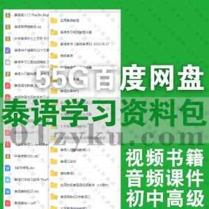 55G泰语Thai学习视频音频课程+电子版PDF教材词典课件百度网盘资源合集，包含沪江初中高级口语发音/基础标准实用旅游泰国语教程……等_赚钱插图