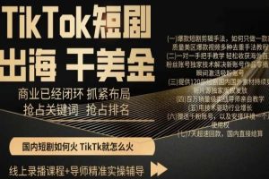 【第6983期】TikTok短剧出海赚美金，商业已经闭环抓紧布局，抢占关键词抢占排名插图