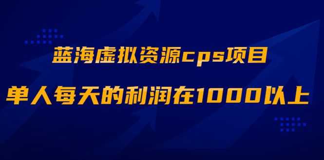 【副业2317期】蓝海虚拟资源cps项目，单人每天的利润在1000以上【视频课程】插图