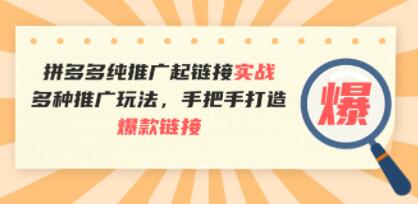 拼多多纯推广起链接实战