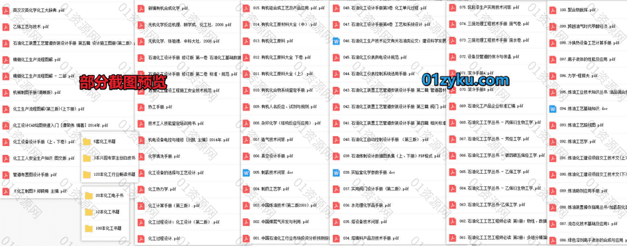 180本+化工专业类经典学习电子书PDF百度网盘资源合集，包含石油化工工学丛书/深冷手册/炼油工艺学/精细化工生成流程图解……等书籍_赚钱插图1