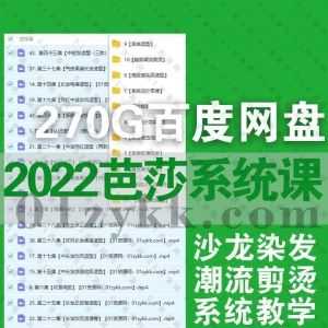 2022年芭莎秘密系统技术全科班5大技术+11大课程百度网盘资源合集，包含系统造型美发/趋势潮流剪烫/沙龙染发/黄金美学裁剪…等_赚钱插图