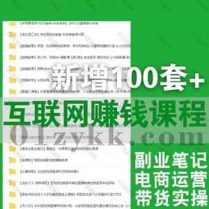 24年1月-23年12月新增的100套+互联网抖音千川电商直播/自媒体账号运营/私域变现/小红书引流/短视频创作/同城生活实战营网盘资源合集_赚钱插图