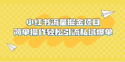 小红书流量掘金自学项目